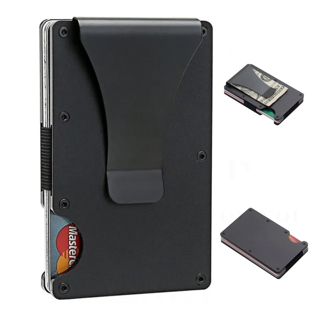 Aluminum Alloy Rfid Blocking C - Index Card Holder บทวิจารณ์และราคา