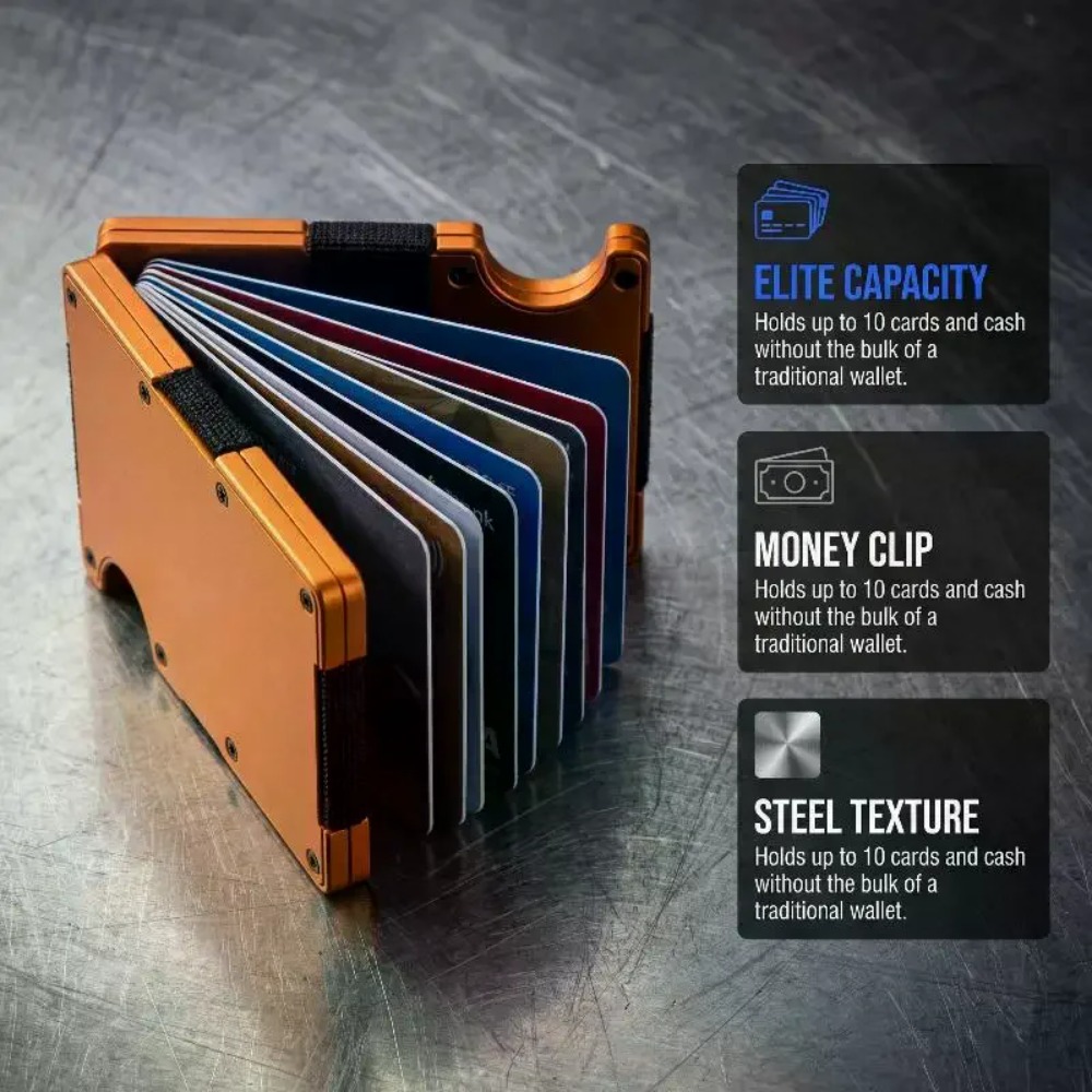 Aluminum Alloy Rfid Blocking C - Index Card Holder บทวิจารณ์และราคา