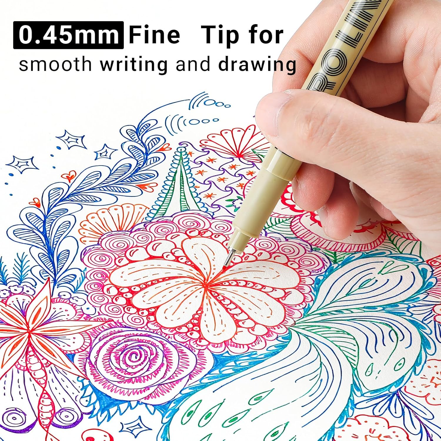 12 Colored Micro Pens 0.5mm, F - Archive Box Set บทวิจารณ์และราคา