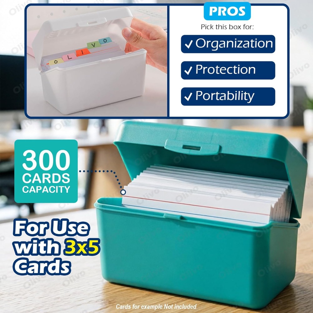 Olivo Index Card Holder Box 3x - Index Card Holder บทวิจารณ์และราคา