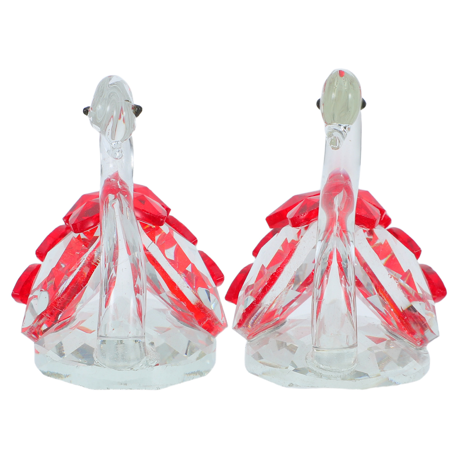 2Pcs Crystal Couple Swan Statu - Paper Weight Crystal บทวิจารณ์และราคา