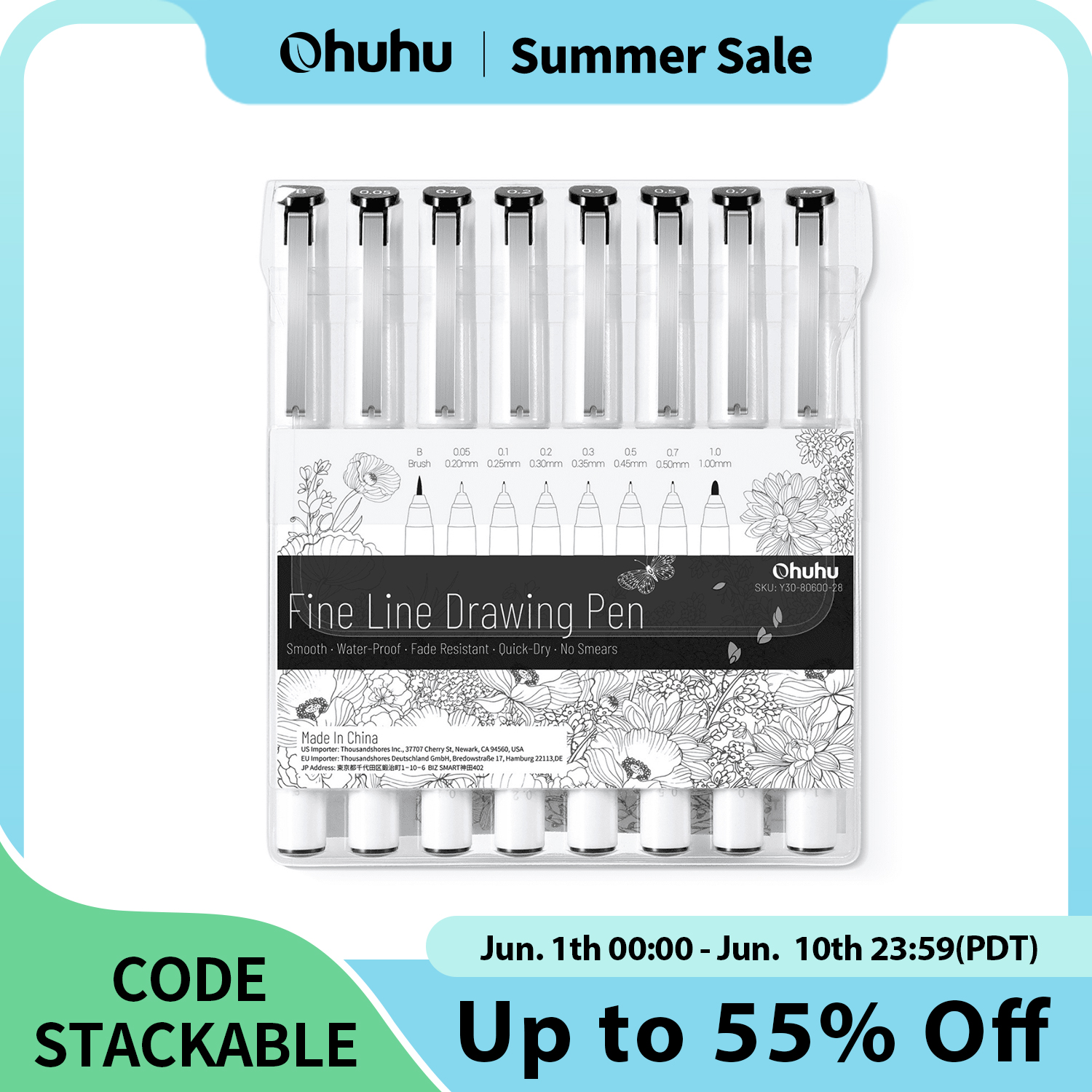Ohuhu Micro Pen Fineliner Draw - Correction Pen Fine บทวิจารณ์และราคา