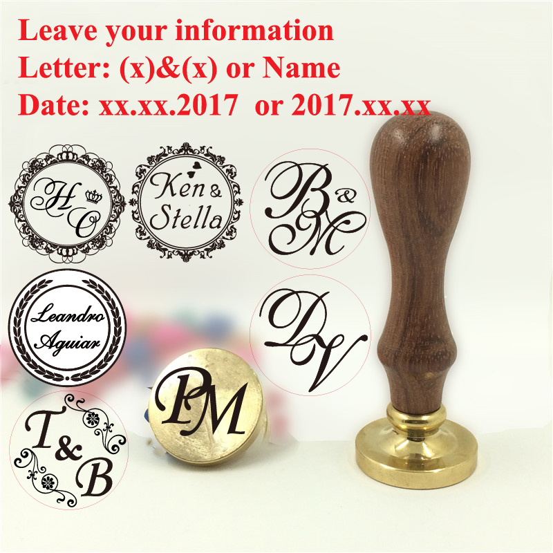 Custom brass wax seal Stamp wi - Wax Seal Stamp Set บทวิจารณ์และราคา
