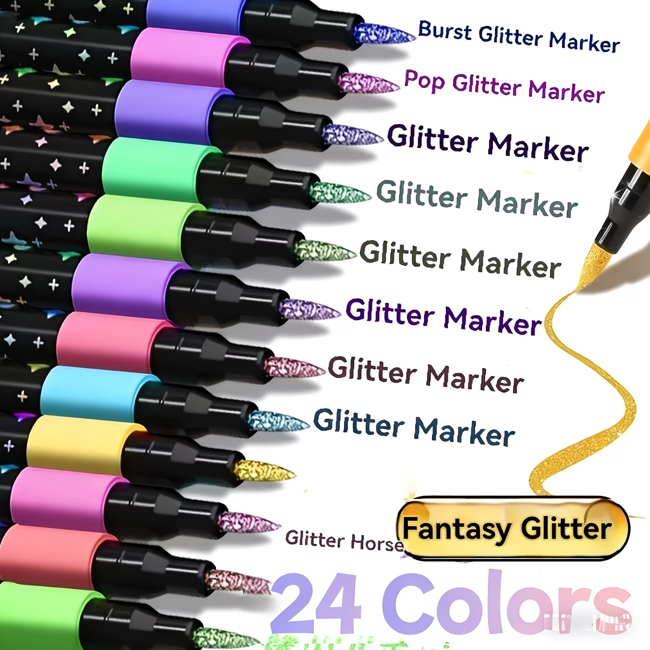 24 Colors Double Head Glitter  - Correction Pen Fine บทวิจารณ์และราคา
