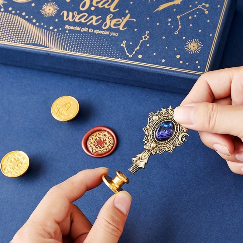 Starry Fire Lacquer Stamp Set  - Wax Seal Stamp Set บทวิจารณ์และราคา